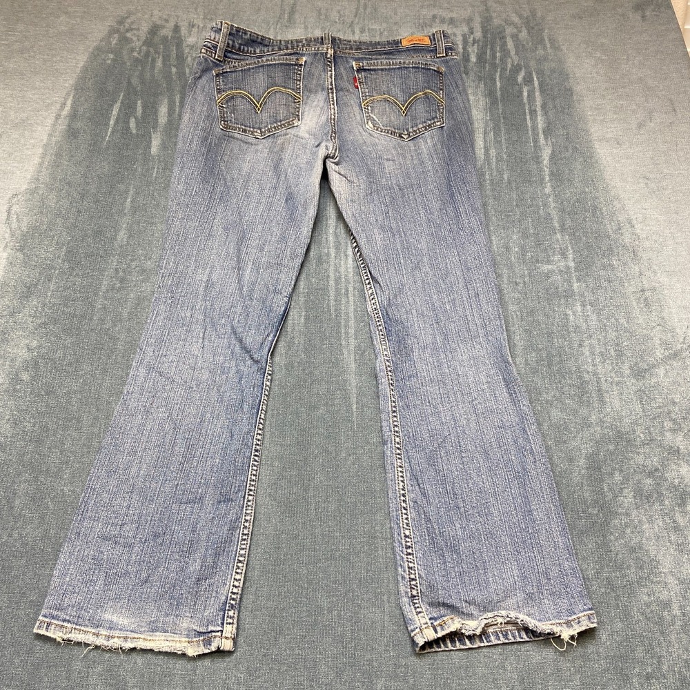 VTG Levi's 524 Too Superlow Bootcut Jeans Women 13 Short 31x27.5 Blue Distressed